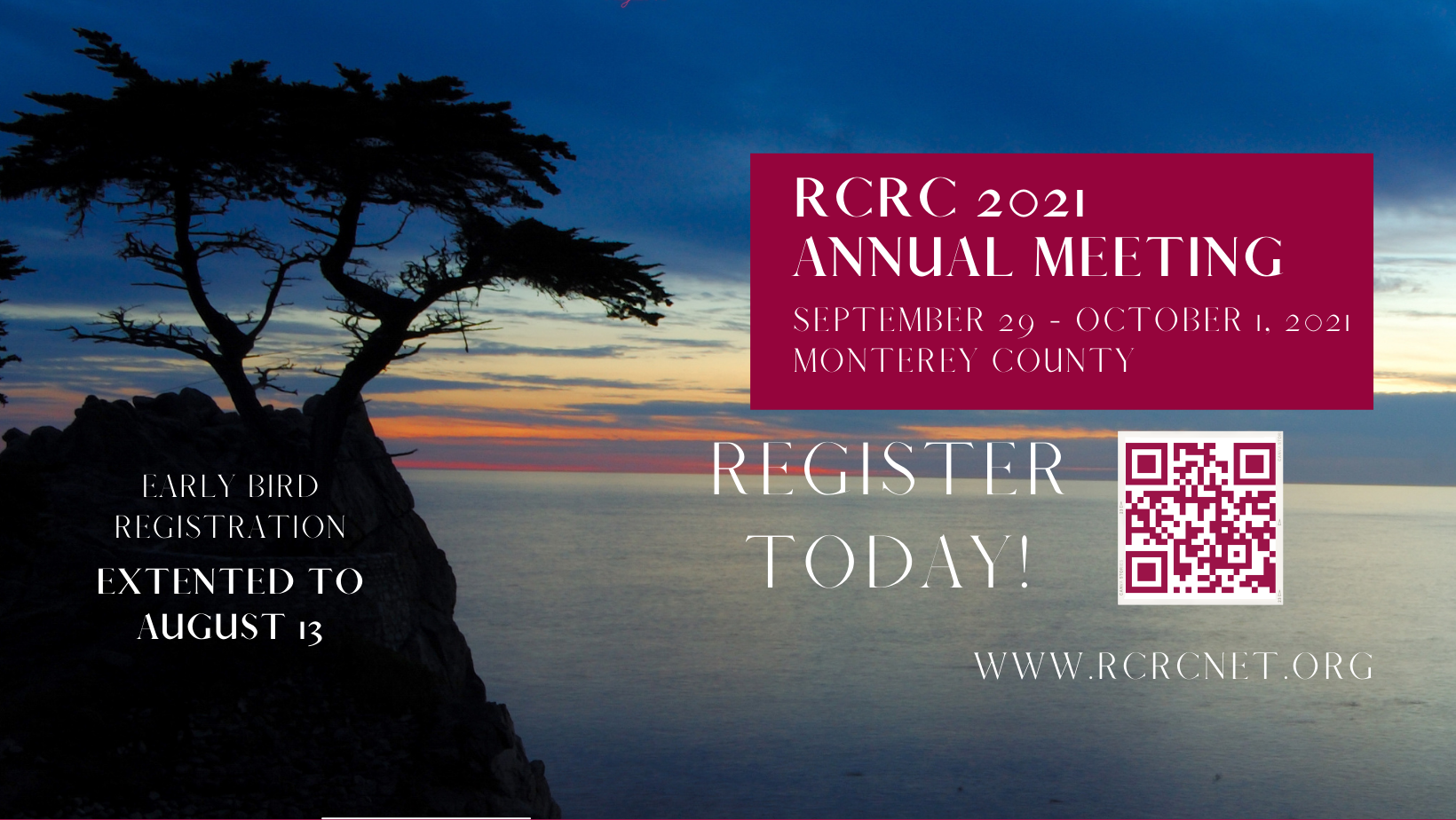 EXTENDED! RCRC 2021 Annual Meeting Early Bird Registration Now
